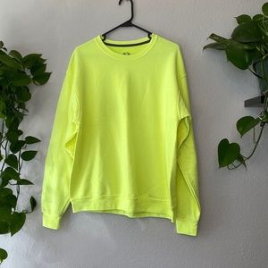 Neon Yellow Sweater Large